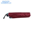Rouge Couleur Personaized Logo Imprimé Pas Cher Réfléchir Lumière Bord 3 Pli Parapluie Gros Promotionnel Cadeau Safty Parapluies